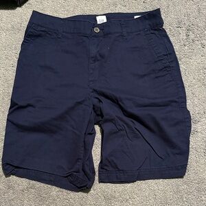 GAP Men's Dark Navy Flat Front Chino Shorts